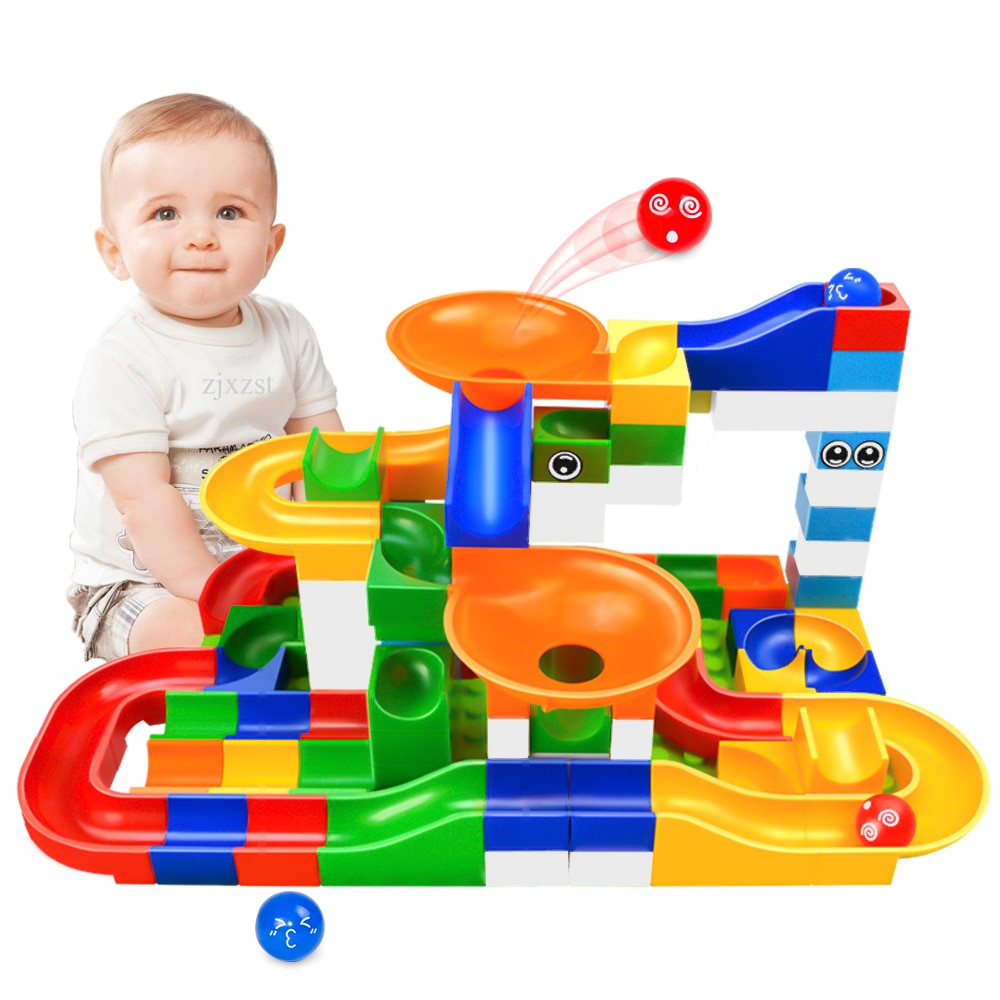 104PCS Race Track Toy Building Maze Blocks